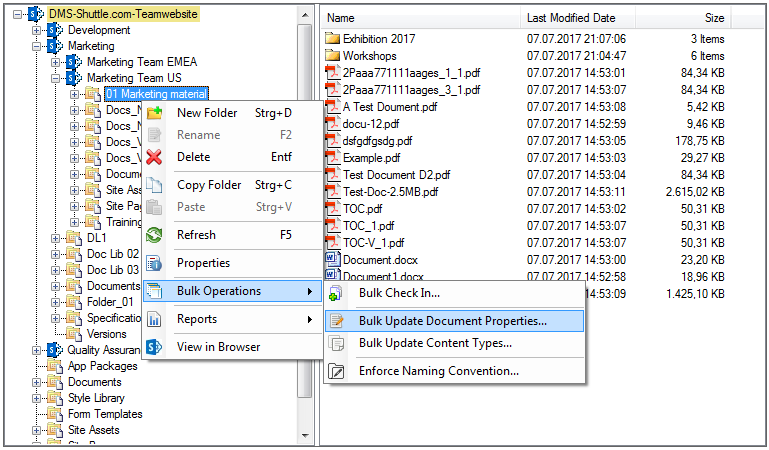 Mass Update Document Properties O365