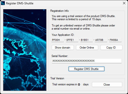 Enter license key to activate full version