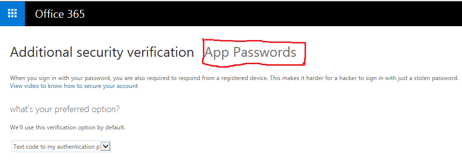 Create application password for DMS-Shuttle